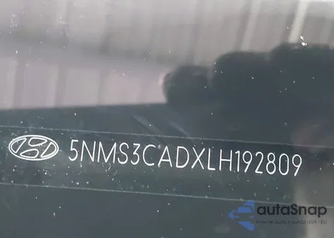 2020 Hyundai Santa Fe Sel из США, поврежденный, VIN 5NMS3CADXLH192809